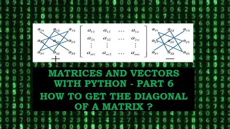 how to find diagonal matrix in python