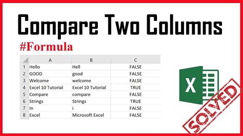 how to find difference in excel between two columns