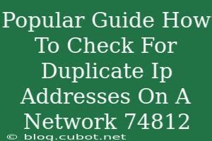 how to find duplicate ip address on network