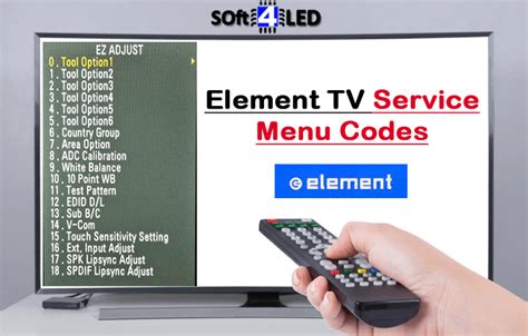 how to find element tv code