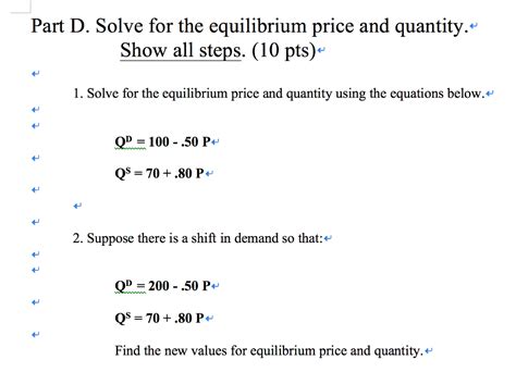 how to find equilibrium price in excel