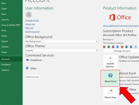 how to find excel version