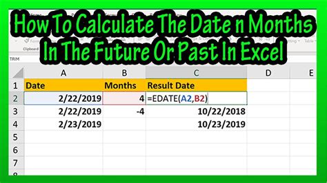 how to find future date in excel