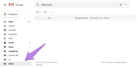 how to find gmail notes on iphone