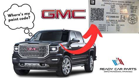 How To Find Gmc Sierra Paint Code