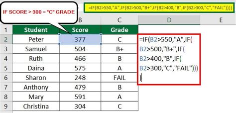 how to find grade in excel marksheet