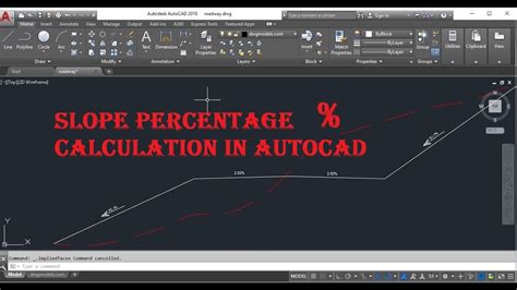 how to find gradient in autocad