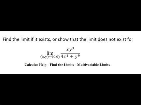 how to find if a limit exists or not
