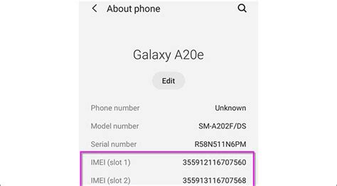 how to find imei on samsung device