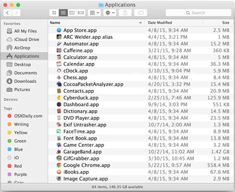 how to find installed applications on mac