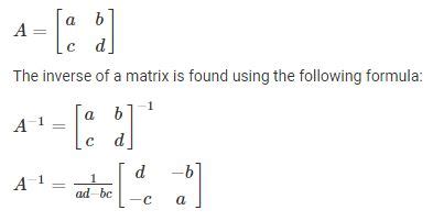 how to find inverse of a matrix