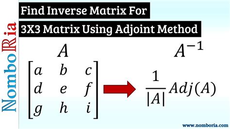 how to find inverse of a matrix 3x3