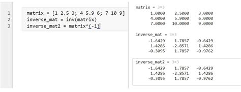 how to find inverse of a matrix in matlab
