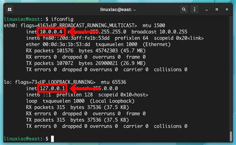 how to find ip address from command line in linux