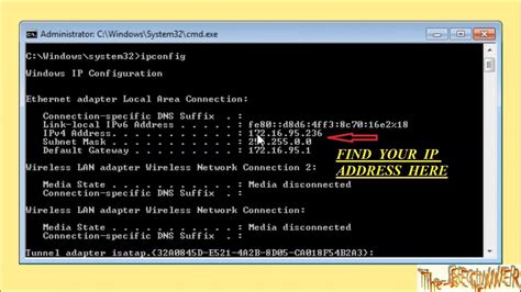 how to find ip address of my computer in command prompt