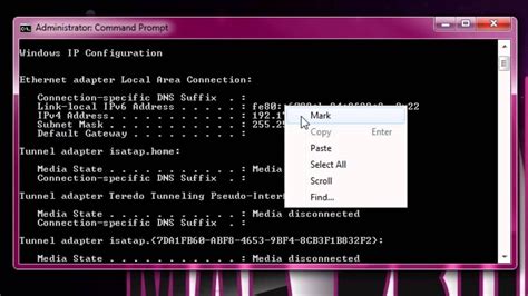 how to find ip address of your pc using command prompt