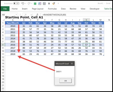 how to find last value in row excel