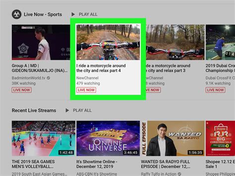 how to find live videos on youtube