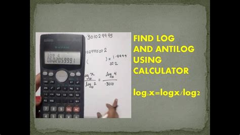 How To Find Log And Antilog In Scientific Calculator