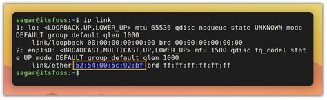 how to find mac address in linux terminal