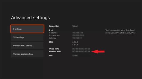 how to find mac address on xbox