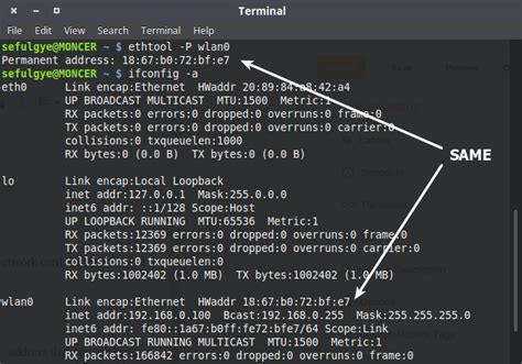 how to find mac address through terminal