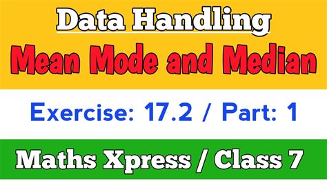 how to find mean in data handling class 7