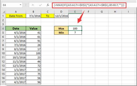 how to find min date in excel with condition