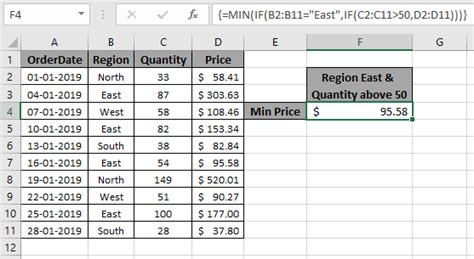 how to find minimum date in excel with condition