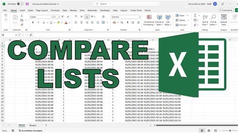 how to find missing names in two excel sheets