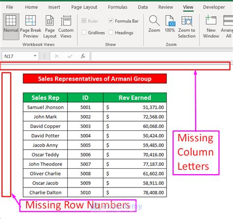 how to find missing rows in excel