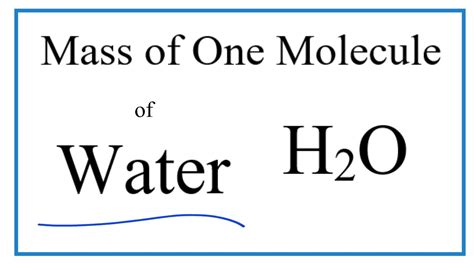 how to find molecular mass of h20