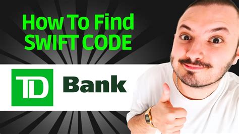 how to find my td bank swift code
