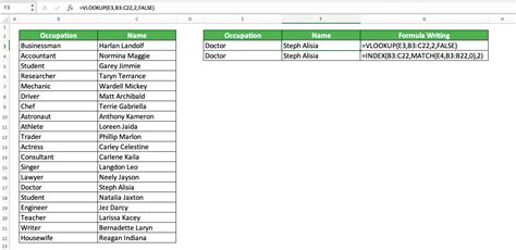 how to find name in excel list