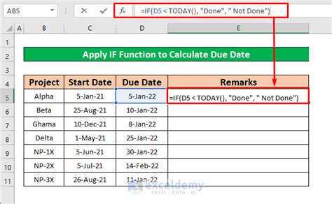 how to find next due date in excel