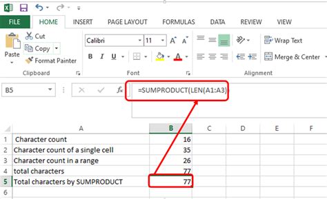 how to find number of characters in excel