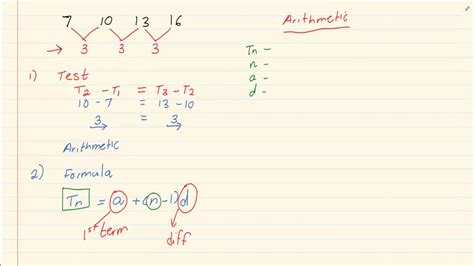how to find number pattern formula