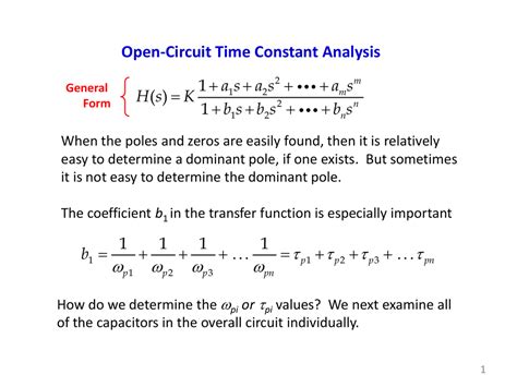 How To Find Open Circuit Time Constant