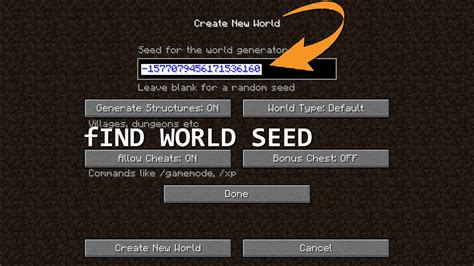 how to find out seed of minecraft server java