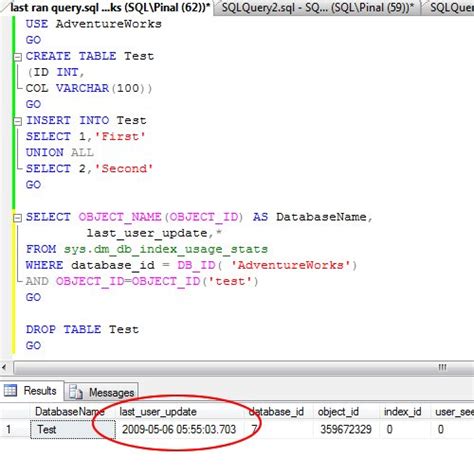 How To Find Out When A Table Was Last Updated In Sql Server