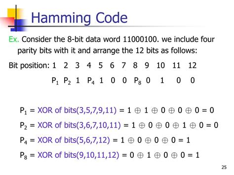 how to find parity bit in hamming code