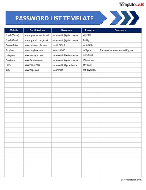 how to find password list