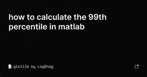 How To Find Percentile In Matlab
