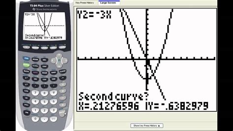 how to find points of intersection between two functions on ti 84