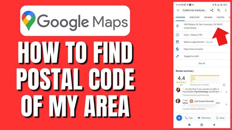 how to find post code on google maps