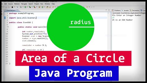how to find radius of circle in java