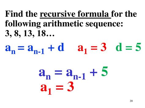 how to find recursive formula for a sequence
