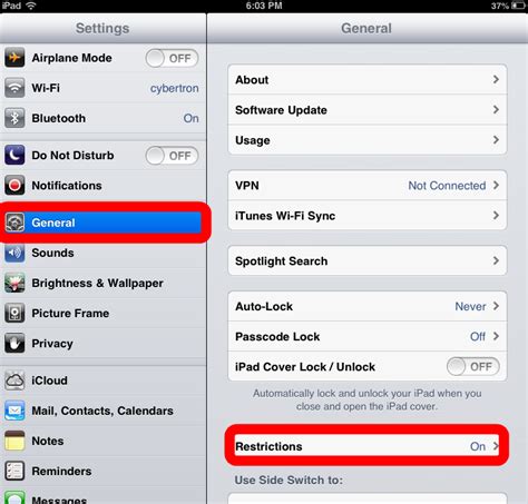 how to find restrictions passcode on ipad
