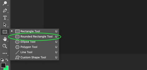 How To Find Rounded Rectangle Tool In Photoshop