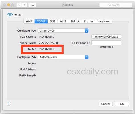 how to find router ip macos